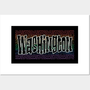 LGBTQ PATTERN USA WASHINGTON Posters and Art